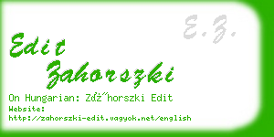 edit zahorszki business card